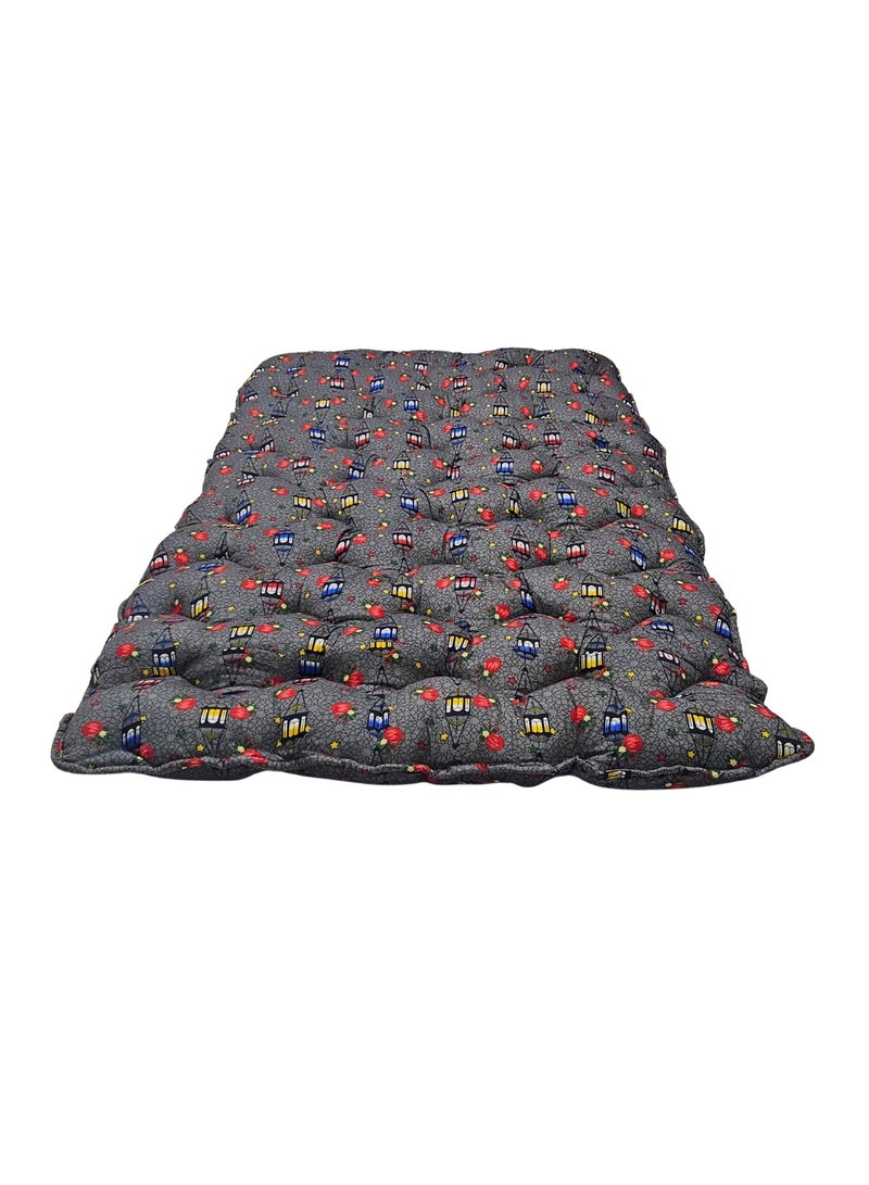 سمارت هوم مطرحة أرضية رمضانية مفرد 190×90×6 سم بحشوة قطن طبيعي وقماش بوليستر ناعم – فرش أرضي مبطن قابل للطي مع حقيبة تخزين – مناسب لجلسات رمضان والنوم الأرضي والضيوف والرحلات – هدية رمضانية مريحة - Image 5